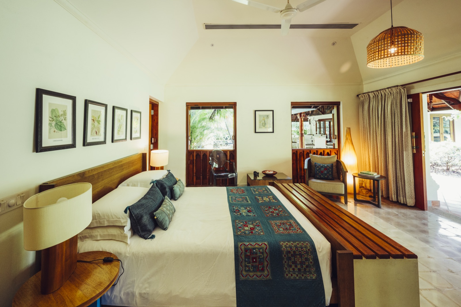The Ganesh room's open-air garden shower